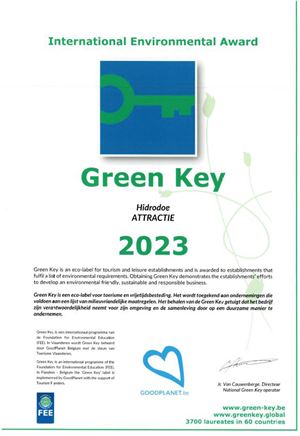 Certificaat Greenkey Hidrodoe 2022